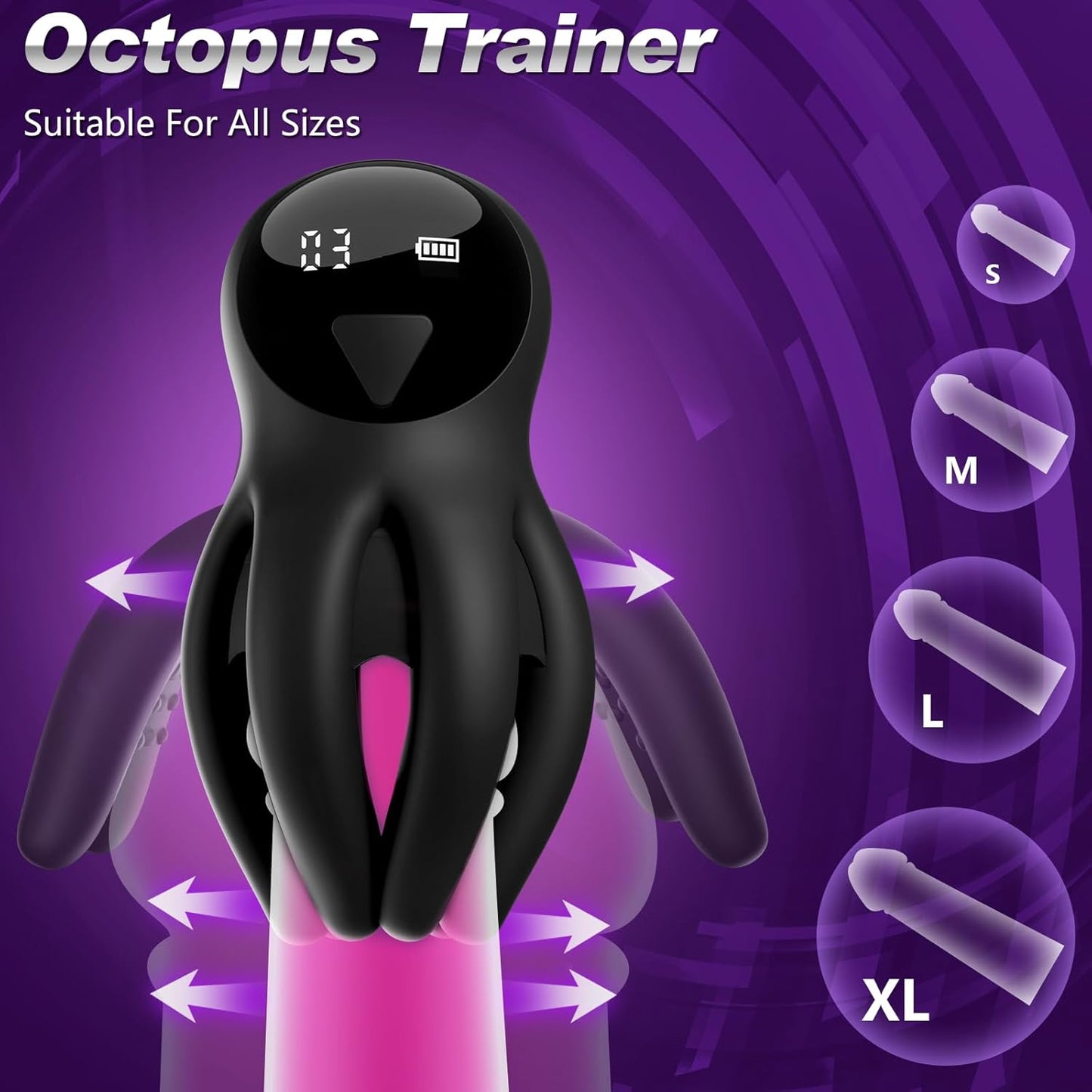 3 IN 1 Penis Vibrator Glans Trainer Masturbator with 10 Powerful Vibration Modes