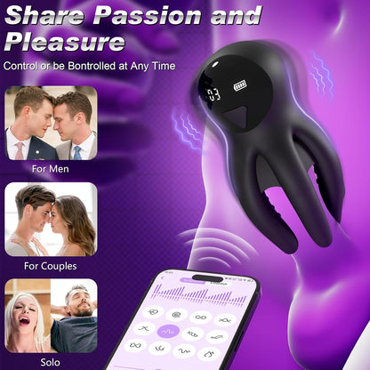 3 IN 1 Penis Vibrator Glans Trainer Masturbator with 10 Powerful Vibration Modes