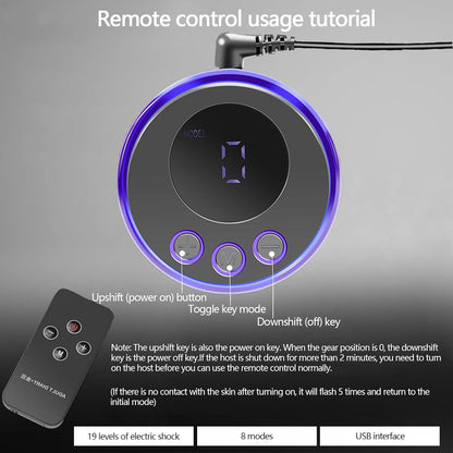 Metal Electric Shock Butt Plug Anal Toy with 9 Modes & 15 Levels of Intensity