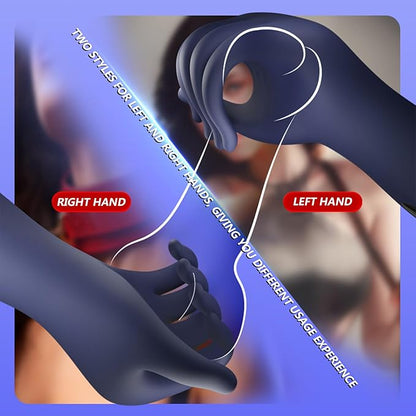 LCD Display Finger-Shaped Penis Trainer Vibrator Glans Stimulator with 9 Vibrations
