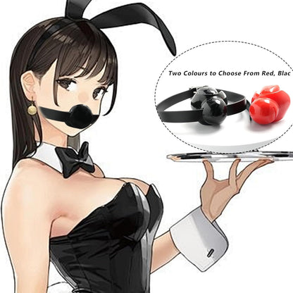 Open Mouth Gag BDSM Restraint Slave Toy with Tongue Retainer