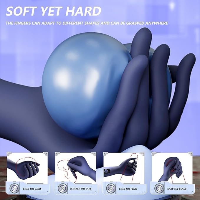 LCD Display Finger-Shaped Penis Trainer Vibrator Glans Stimulator with 9 Vibrations