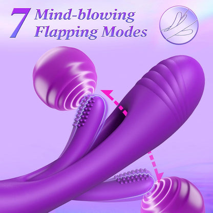 3 IN Rabbit Vibrator G spot Massager with 14 Vibrating & 7 Flapping Modes