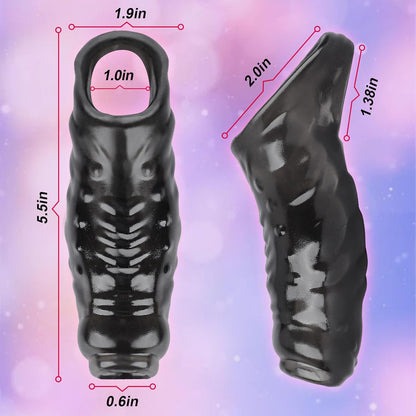 Realistic Ultra-Soft Silicone Penis Sleeve Cock Sleeve Extender