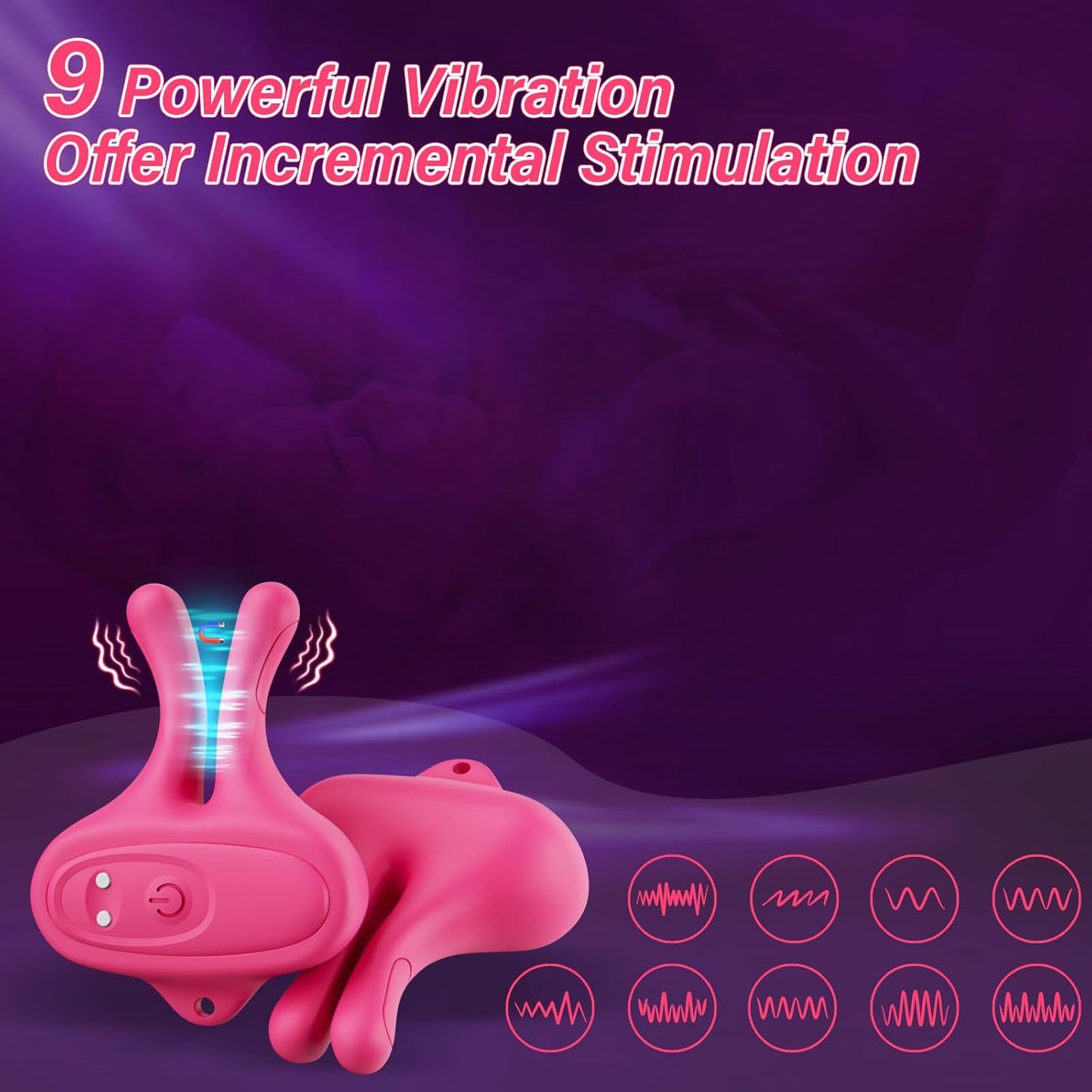 2 IN 1 Nipple Vibrator Sex Toys Magnetic Clamps BDSM Toys with 9 Vibration Modes