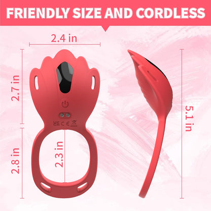 2 IN 1 Wearable Panty Vibrator Cock Ring with 9 Vibration Modes