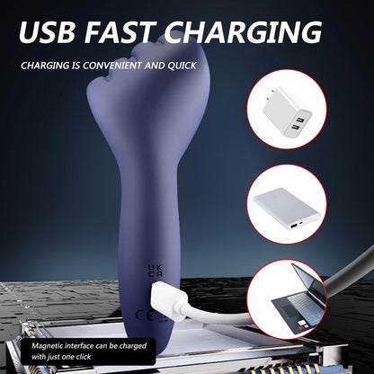 LCD Display Finger-Shaped Penis Trainer Vibrator Glans Stimulator with 9 Vibrations