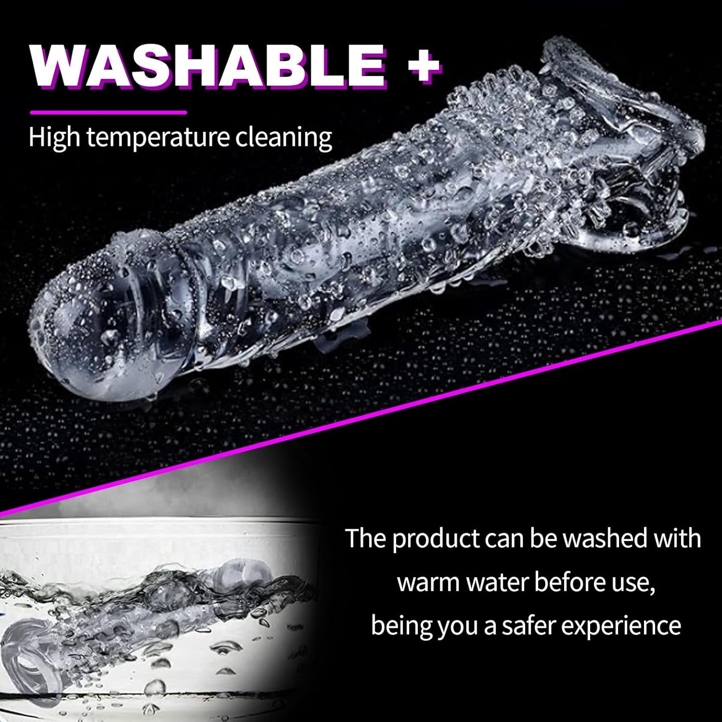 Super Thick Realistic Raised Particles Penis Sleeve Enhancer