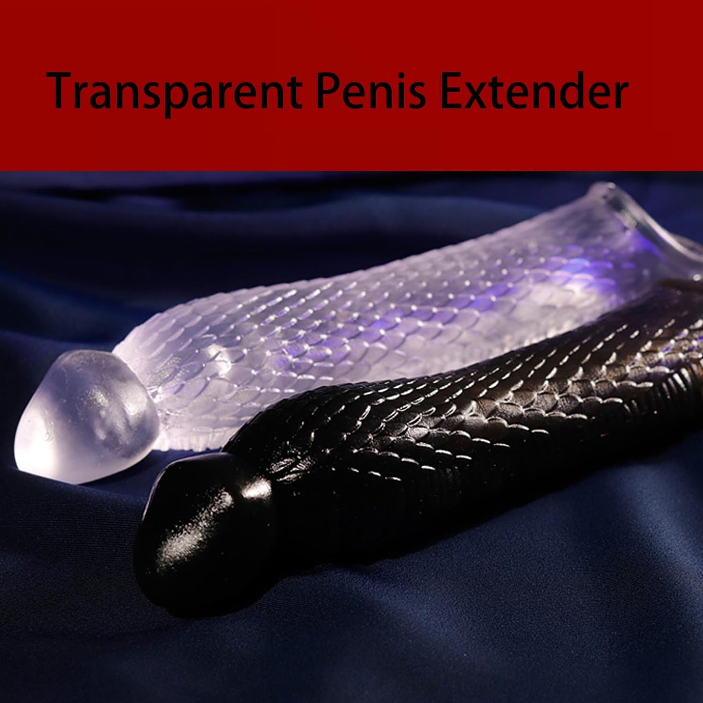 Realistic Penis Sleeve Cock Ring Extender with Ball Loop Girth Enhancer