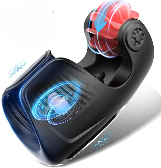4 in 1 Automatic Masturbator Penis Trainer with 10 Licking+ Flapping +Vibrations