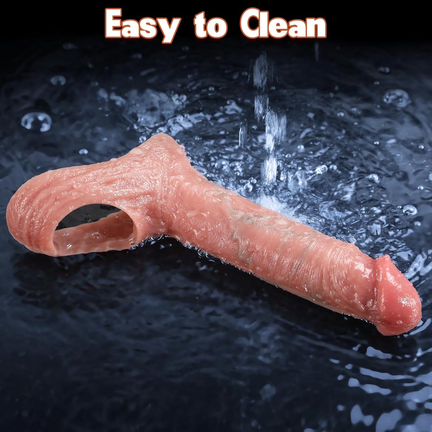 2.6 inch Ultra-Realistic Penis Sleeve Cock Ring Extender