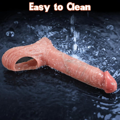 2.6 inch Ultra-Realistic Penis Sleeve Cock Ring Extender