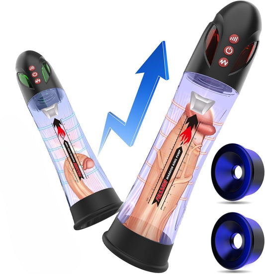 2 in 1 Electric Penis Pump Enlarger with 4 Sucking Modes & 4 Training Modes