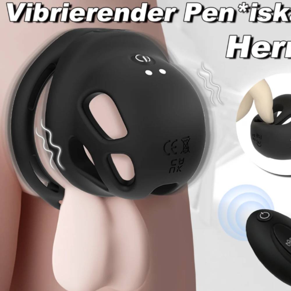 Chastity Cage Urethral Tube Penis Trainer VIbrator with Multiple Vibration Modes