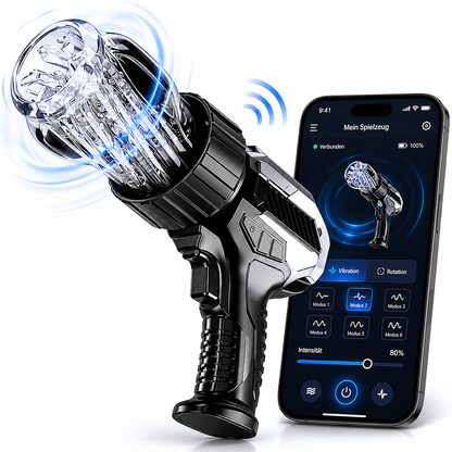 Electric Masturbator Stroker Blowjob Sex Machine with 10 Telescopic & 10 Rotation Modes