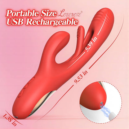 3 IN 1 Rabbit G-spot Vibrator Stimulator with 7 Vibration & Flutter Modes