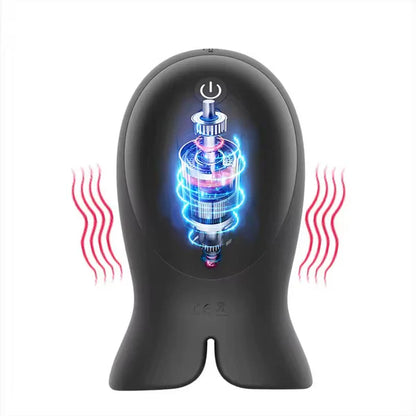 Automatic Penis Stroker Glans Massager Training Device with 10 Pulse Modes