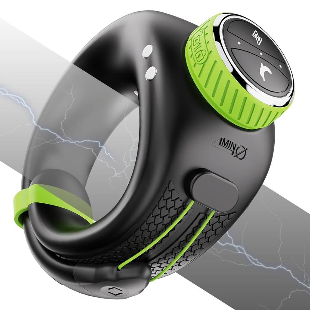 E-stim Penis Trainer Vibrator Cock Ring Masturbator with 10 Vibrations & Electro Shocks