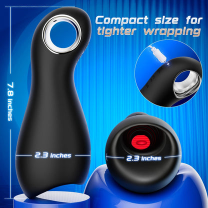 360° Wrapped 10 Vibrating & 5 Tongue Licking Male Masturbator Penis Vibrator