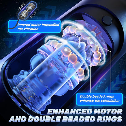 LCD Display Electric Masturbator Stroker Blowjob with 8 Vibration and Thrust Modes