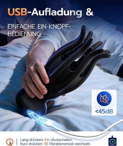 Tentacle Penis Trainer Vibrator Glans Stimulator with Powerful Vibration & Licking Function