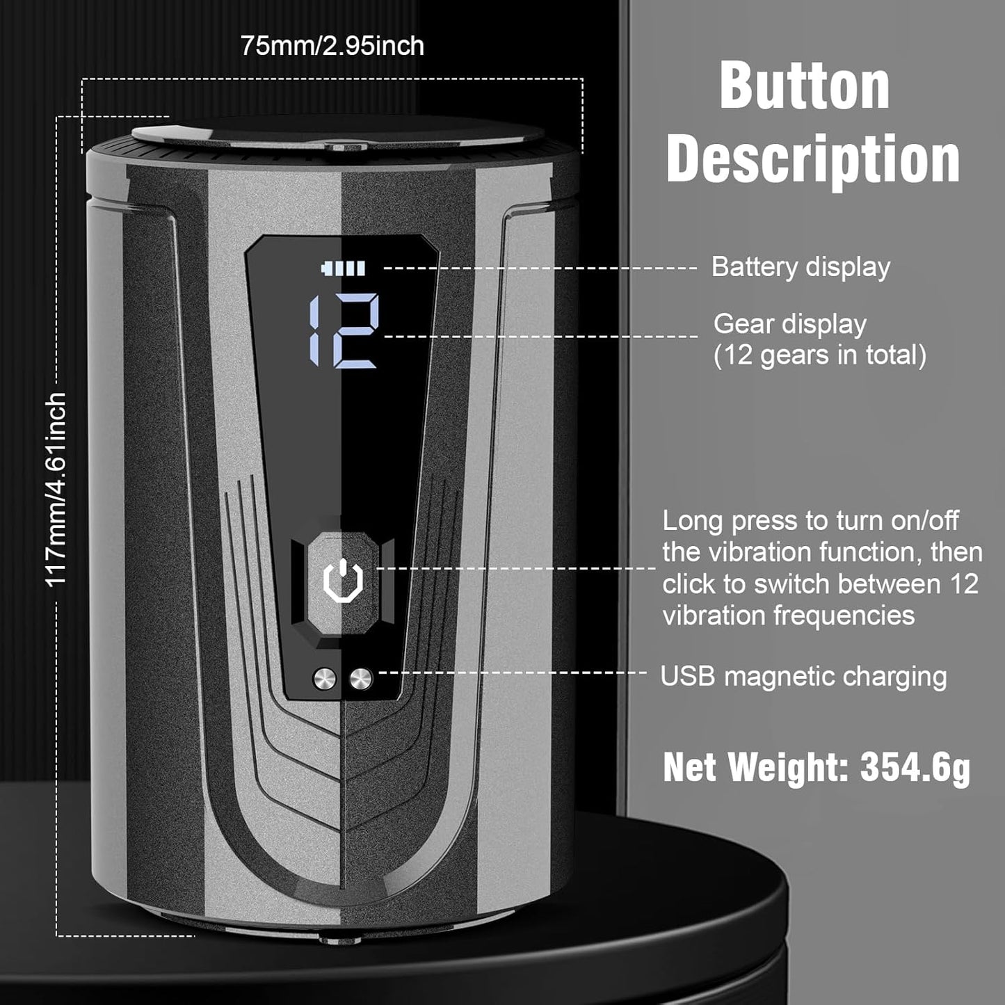 Automatic Male Masturbator Blowjob Sex Machine with 12 Vibrating Modes