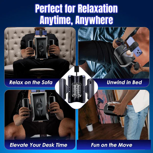 Automatic Masturbator Penis Trainer Blowjob Machine with  9 Thrusting & 3 Gears Speed