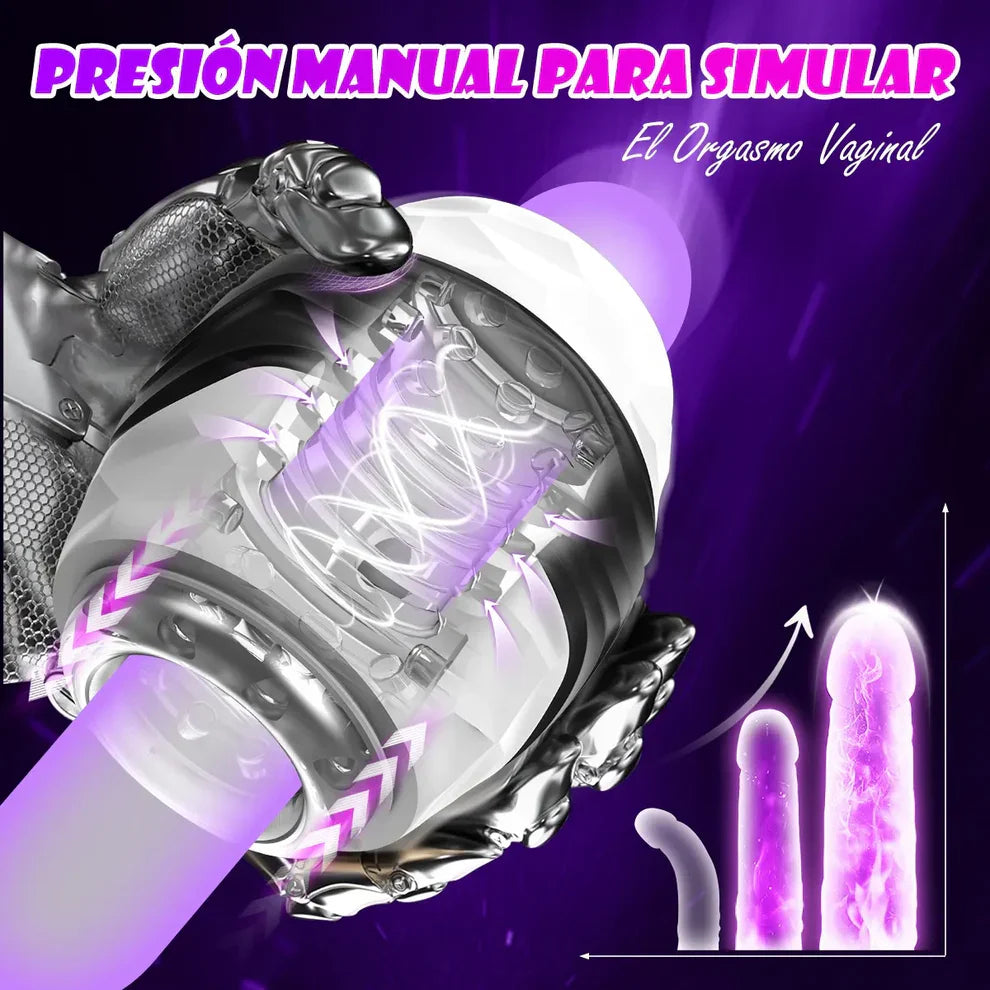 Automatic Masturbator Penis Trainer Vibrator Stroker Blowjob with 10 Vibration Modes