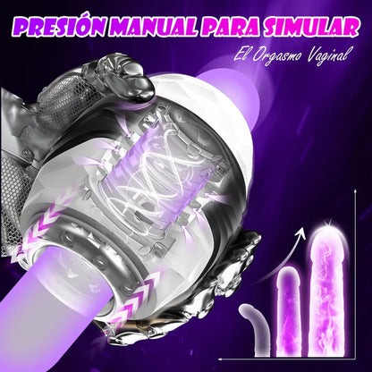 Automatic Masturbator Penis Trainer Vibrator Stroker Blowjob with 10 Vibration Modes