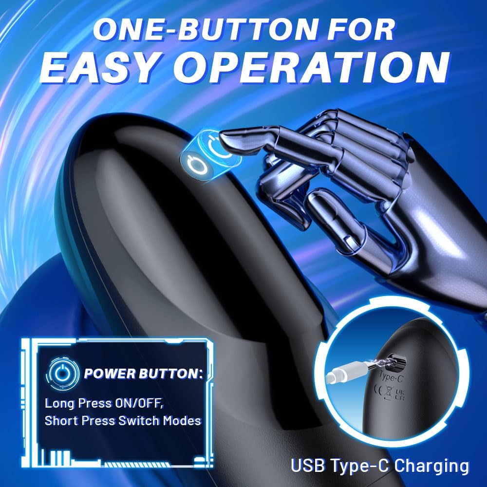 Automatic Masturbator Glans Trainer Blowjob Sroker with 3 Powerful Vibration Modes