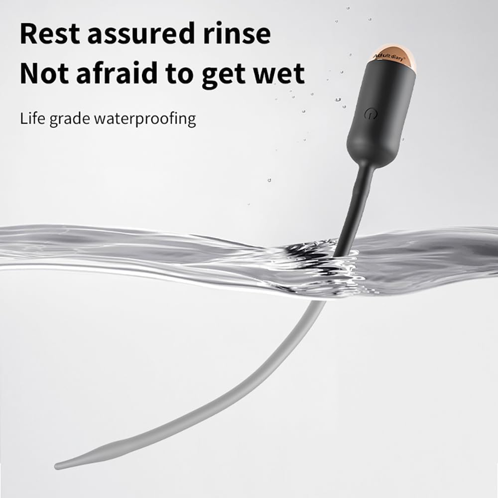 9.8" Urethral Sounds Dilators Penis Plug Stimulator with 10 Vibrating & Heating