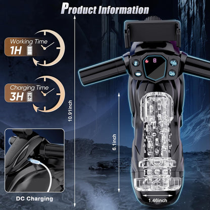 Automatic Masturbator Penis Pump Blowjob with 9 Thrusting/Sucking/Vibrating Heating