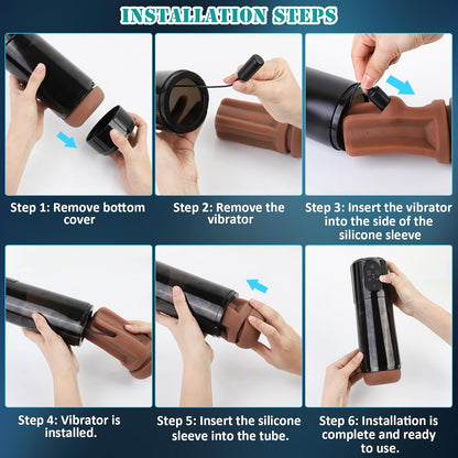 Automatic Masturbator Penis Stimulation with 9 Vibrating & Suction Modes