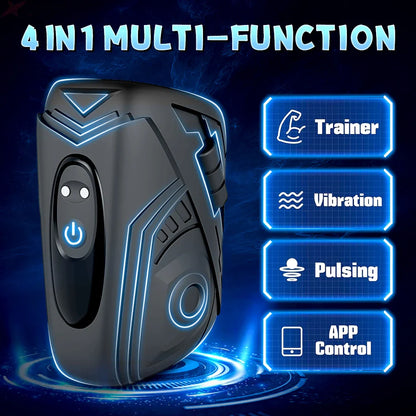 Electric Penis Trainer Glans Stimulator Masturbator with 9 Vibration Modes