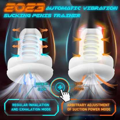 360°Full Wrapping Masturbator Penis Trainer with 10 Vibrating & Training Modes