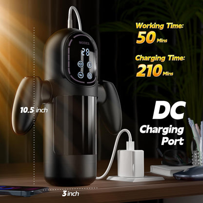 Automatic Masturbator Blowjob Sex Machine with 4 Sucking 6 Vibrating & 9 Thrusting Modes