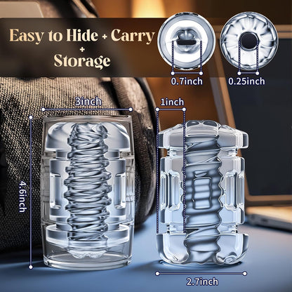 Open Ended Realistic Pocket Pussy & Blowjob Vacuum Pump Masturbator