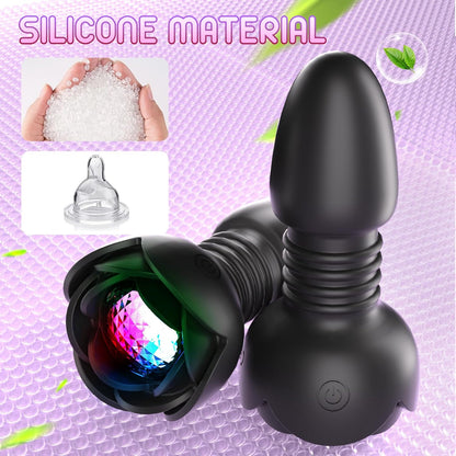 5 IN 1 Anal Plug Vibrator Prostate Massager with 10 Vibrating & Thrusting Modes