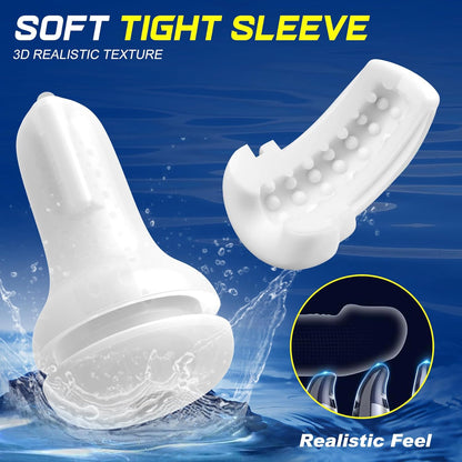 Automatic Masturbator Blowjob Stroker Machine with 5 Sucking & 10 Vibrating Modes