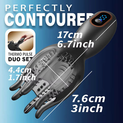 3 IN Glans Trainer Penis Massage Vibrator Masturbator with 9 Vibration Modes