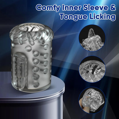 LCD Display Automatic Masturbator Stroker with 7 Vibrating & 7 Thrusting Modes