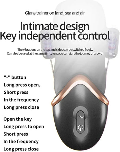 Electric Penis Trainer Vibrator Masturbator with 10 Powerful Vibration Modes