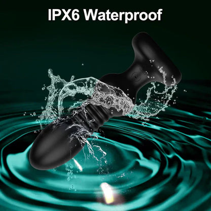 2 IN 1 Anal Plug Vibrator Training Kit Prostate Massager with 5 Thrusting & Vibration Modes