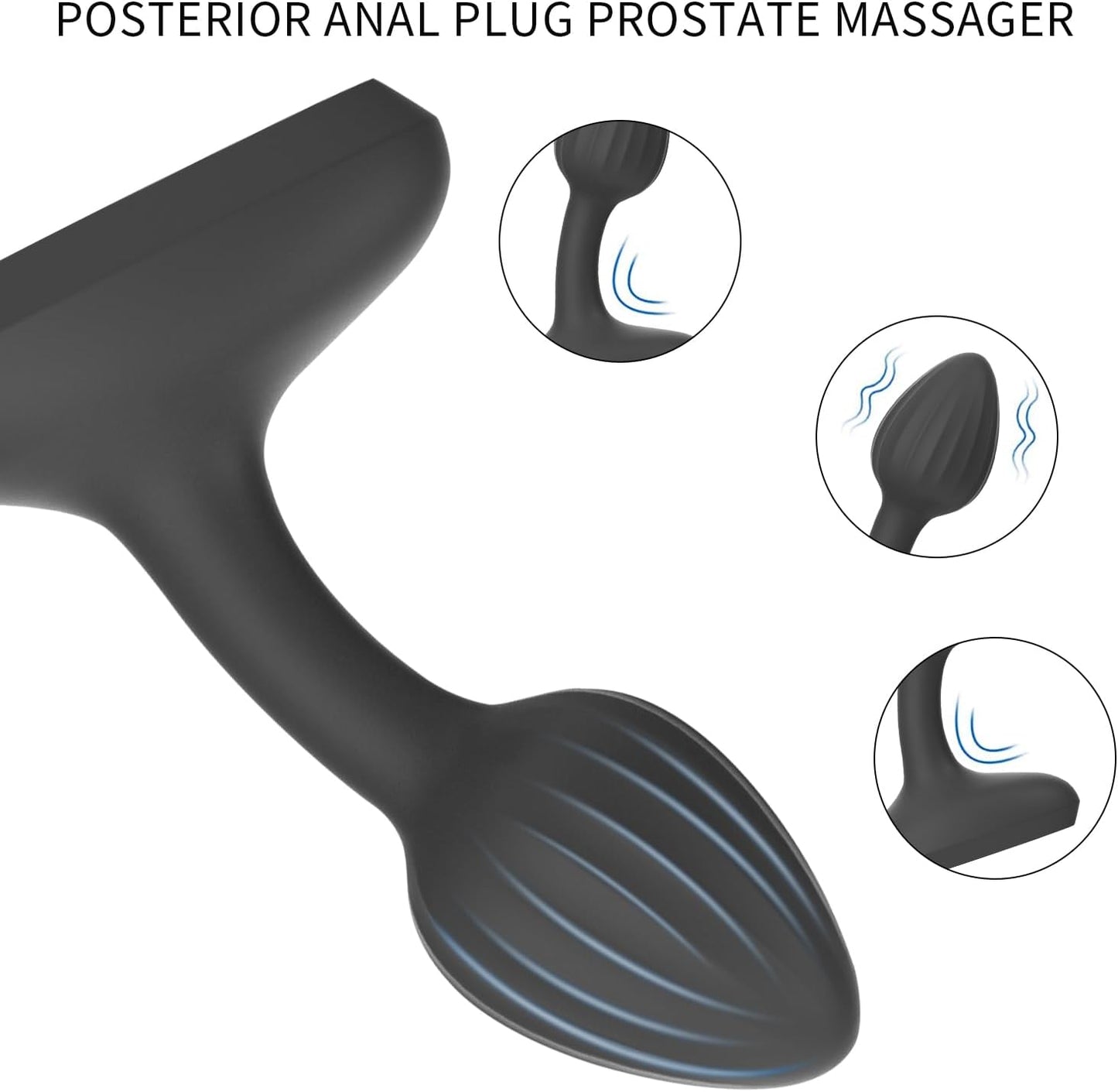 2 In 1 Anal Vibrator Butt Plug with 10 Powerful Vibration Modes