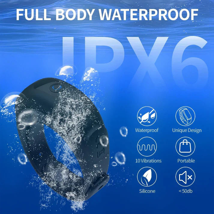 Adjustable Buckle Penis Ring Cockring Glans Trainer with 10 Vibration Modes