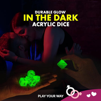 5 Pcs Sex Dice Glow in The Dark Couple Sexy Games