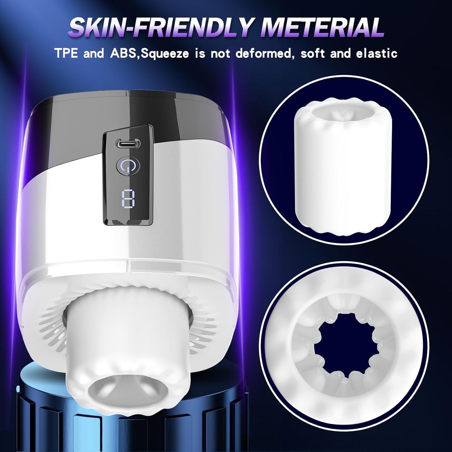 Automatic Masturbator Penis Trainer Stroker Blowjob with 7 Thrusting & Sucking Modes