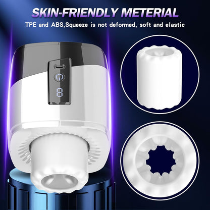 Automatic Masturbator Penis Trainer Stroker Blowjob with 7 Thrusting & Sucking Modes