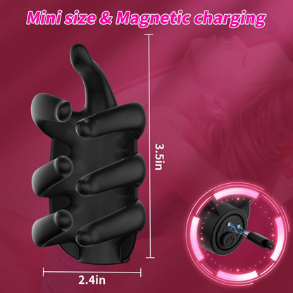 Finger-Like Penis Trainer Glans Vibrator Stimulator with 10 Vibrating Modes