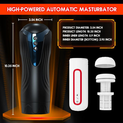 Deep Throat Automatic Male Masturbator Cup with 3 Thrusting & 10 Vibration